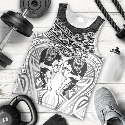 Custom Rugby New Zealand Black Fern Men Tank Top Niho Taniwha Inspired