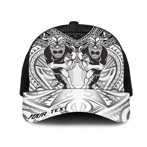 Personalised Rugby New Zealand Black Fern Mesh Trucker Cap Niho Taniwha Inspired