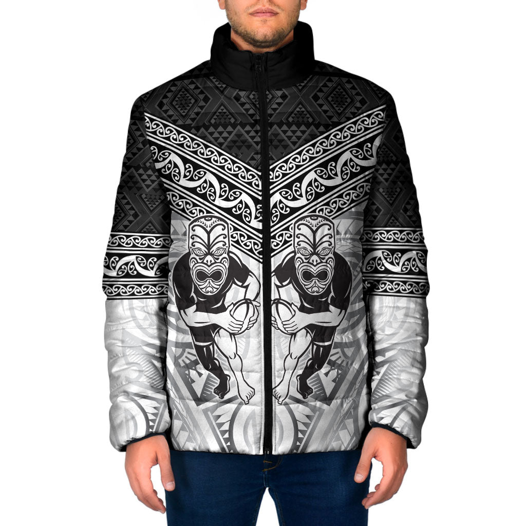 Custom Rugby New Zealand Black Fern Padded Jacket Niho Taniwha Inspired