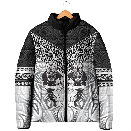 Custom Rugby New Zealand Black Fern Padded Jacket Niho Taniwha Inspired