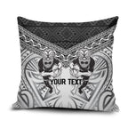 Custom Rugby New Zealand Black Fern Pillow Cover Niho Taniwha Inspired