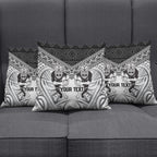 Custom Rugby New Zealand Black Fern Pillow Cover Niho Taniwha Inspired
