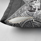Custom Rugby New Zealand Black Fern Pillow Cover Niho Taniwha Inspired