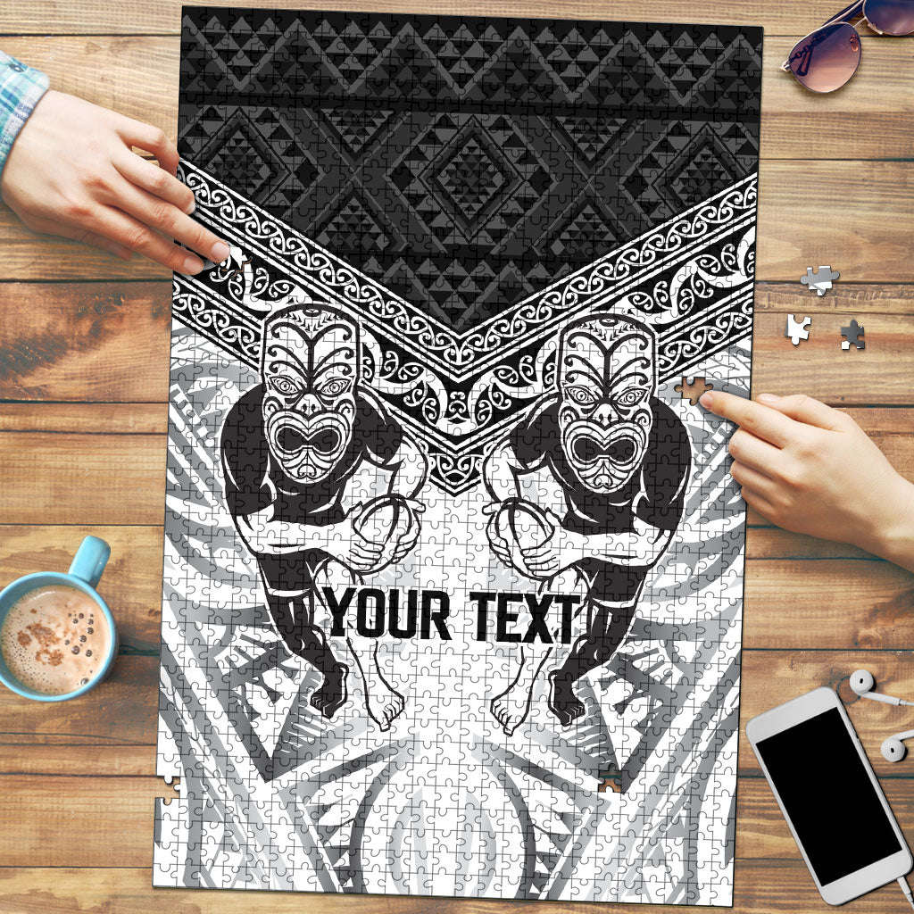 Custom Rugby New Zealand Black Fern Puzzle Niho Taniwha Inspired