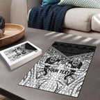 Custom Rugby New Zealand Black Fern Puzzle Niho Taniwha Inspired