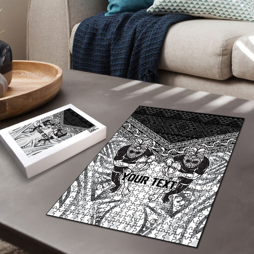 Custom Rugby New Zealand Black Fern Puzzle Niho Taniwha Inspired