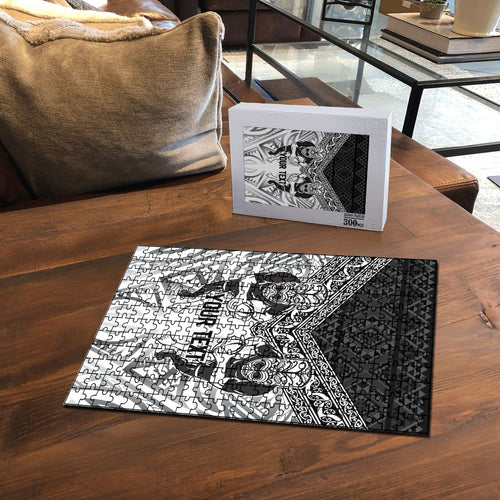 Custom Rugby New Zealand Black Fern Puzzle Niho Taniwha Inspired