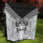 Custom Rugby New Zealand Black Fern Quilt Niho Taniwha Inspired