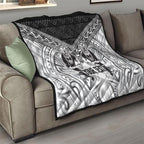 Custom Rugby New Zealand Black Fern Quilt Niho Taniwha Inspired