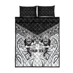 Custom Rugby New Zealand Black Fern Quilt Bed Set Niho Taniwha Inspired