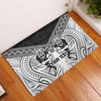 Custom Rugby New Zealand Black Fern Rubber Doormat Niho Taniwha Inspired