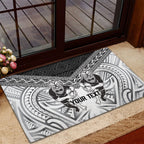 Custom Rugby New Zealand Black Fern Rubber Doormat Niho Taniwha Inspired
