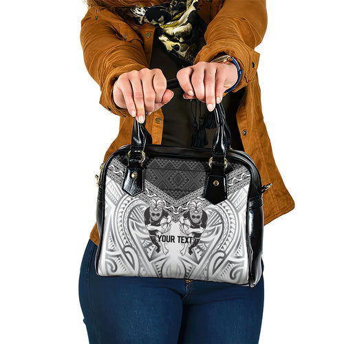 Custom Rugby New Zealand Black Fern Shoulder Handbag Niho Taniwha Inspired
