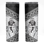 Custom Rugby New Zealand Black Fern Skinny Tumbler Niho Taniwha Inspired