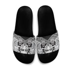 Custom Rugby New Zealand Black Fern Slide Sandals Niho Taniwha Inspired