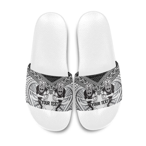 Custom Rugby New Zealand Black Fern Slide Sandals Niho Taniwha Inspired