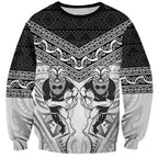 Custom Rugby New Zealand Black Fern Sweatshirt Niho Taniwha Inspired