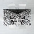 Custom Rugby New Zealand Black Fern Tablecloth Niho Taniwha Inspired