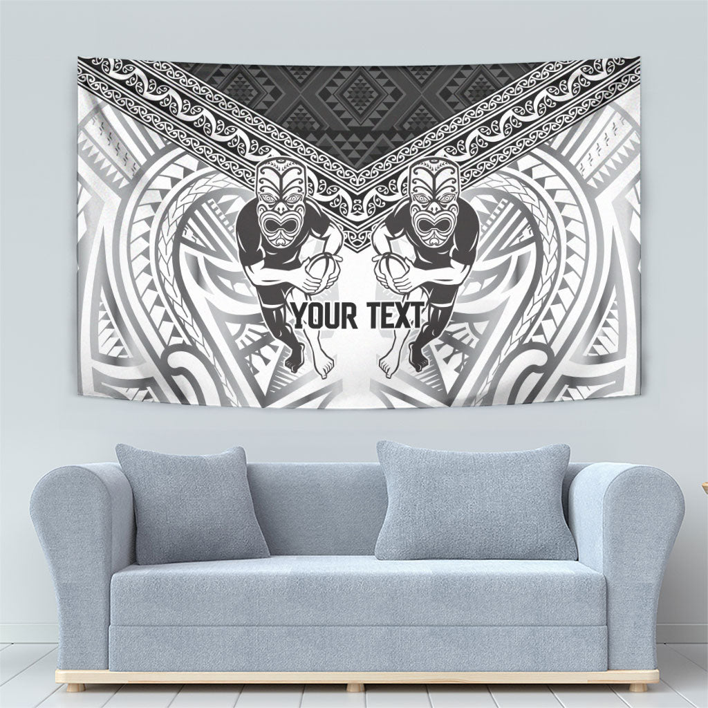 Custom Rugby New Zealand Black Fern Tapestry Niho Taniwha Inspired