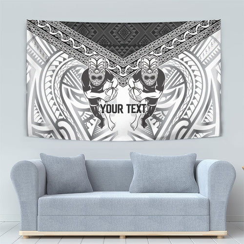 Custom Rugby New Zealand Black Fern Tapestry Niho Taniwha Inspired