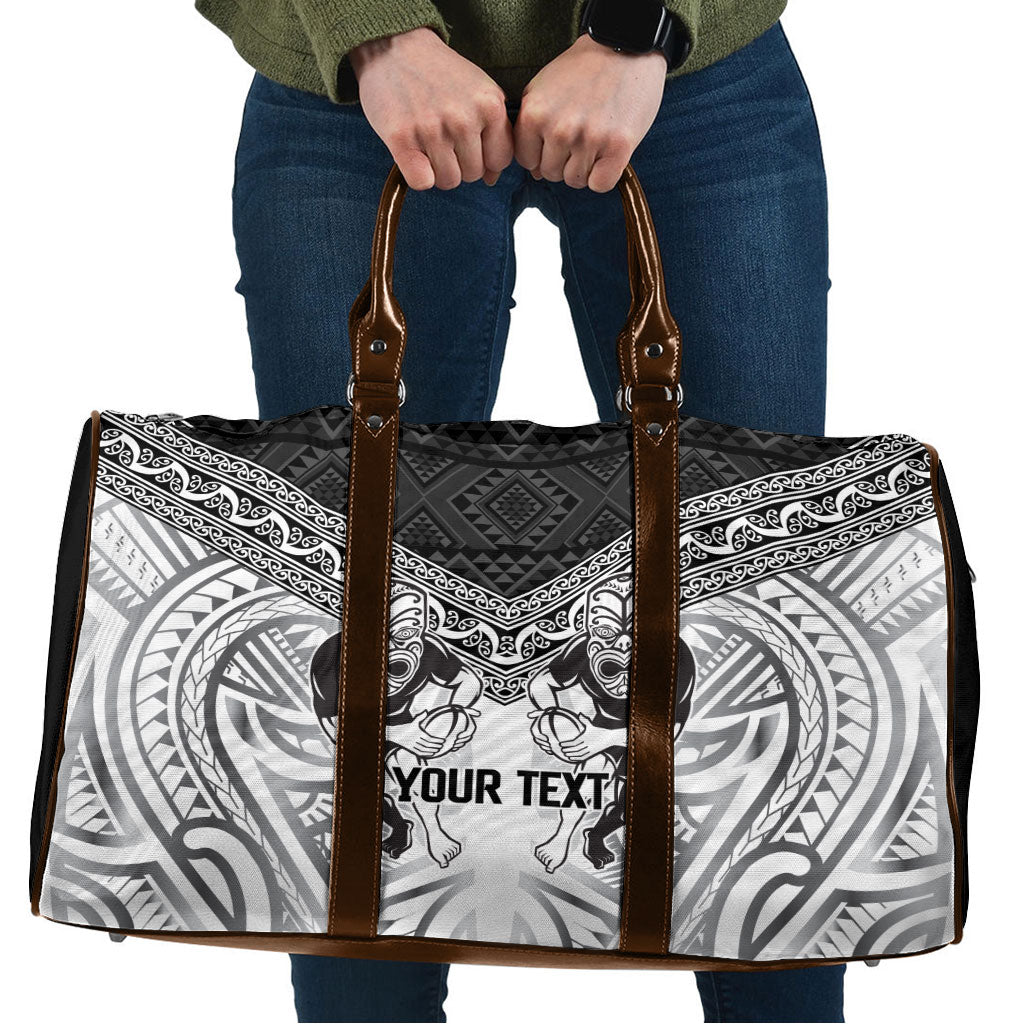 Custom Rugby New Zealand Black Fern Travel Bag Niho Taniwha Inspired