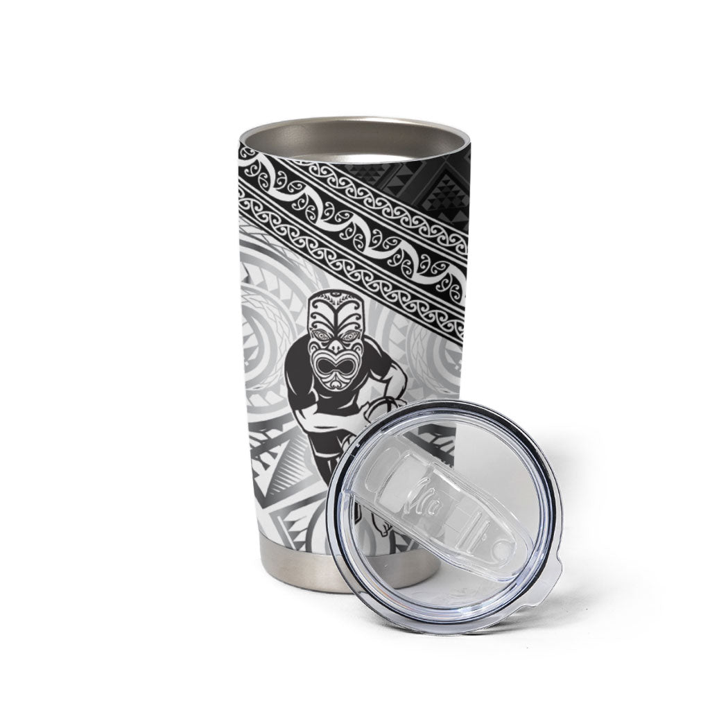 Custom Rugby New Zealand Black Fern Tumbler Cup Niho Taniwha Inspired
