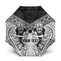 Custom Rugby New Zealand Black Fern Umbrella Niho Taniwha Inspired