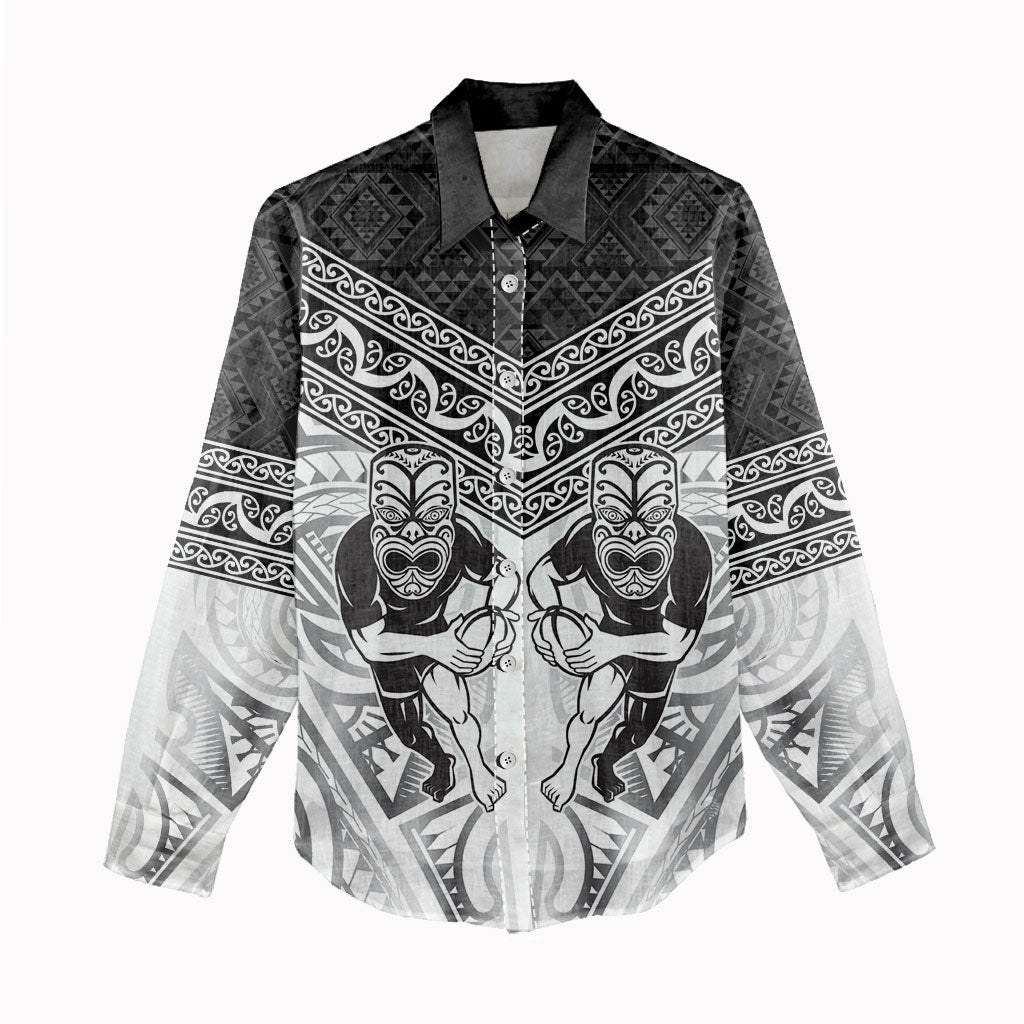 Custom Rugby New Zealand Black Fern Women Casual Shirt Niho Taniwha Inspired