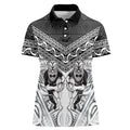 Custom Rugby New Zealand Black Fern Women Polo Shirt Niho Taniwha Inspired