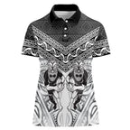 Custom Rugby New Zealand Black Fern Women Polo Shirt Niho Taniwha Inspired