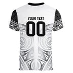 Custom Rugby New Zealand Black Fern Women V-Neck T-Shirt Niho Taniwha Inspired