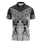 Custom Rugby New Zealand Black Fern Zipper Polo Shirt Niho Taniwha Inspired