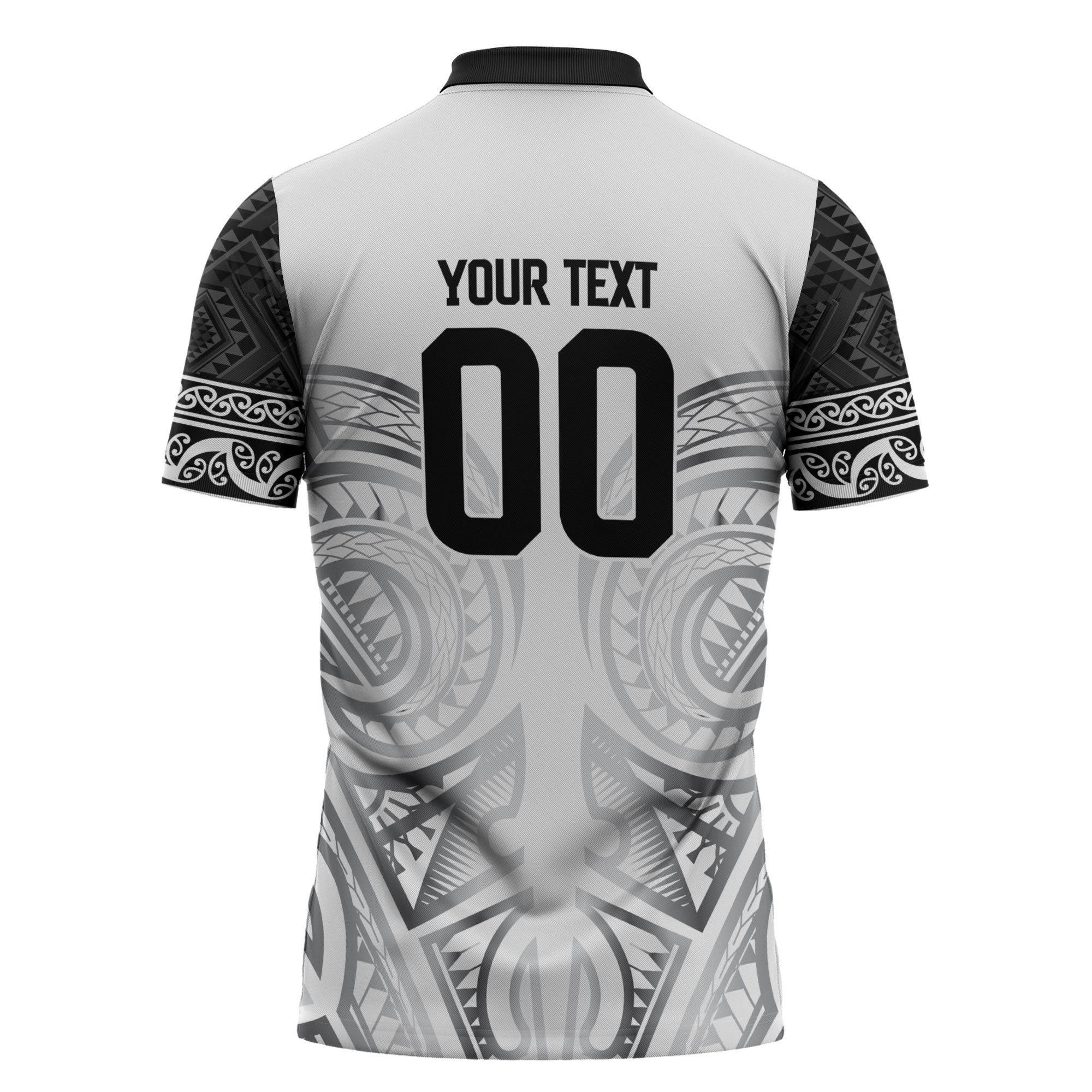 Custom Rugby New Zealand Black Fern Zipper Polo Shirt Niho Taniwha Inspired