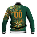 Australia Rugby National Heritage Custom Baseball Jacket Indigenous Aboriginal Dot Art