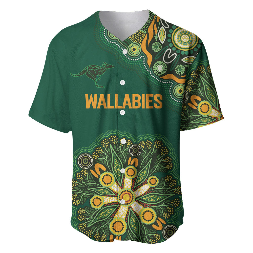 Australia Rugby National Heritage Custom Baseball Jersey Indigenous Aboriginal Dot Art