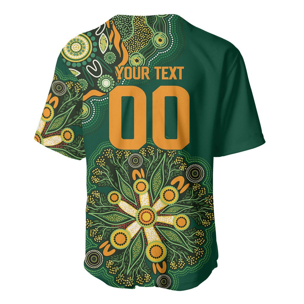 Australia Rugby National Heritage Custom Baseball Jersey Indigenous Aboriginal Dot Art