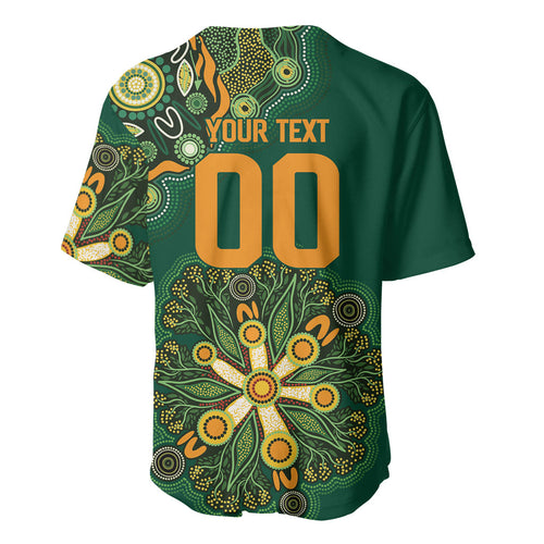 Australia Rugby National Heritage Custom Baseball Jersey Indigenous Aboriginal Dot Art