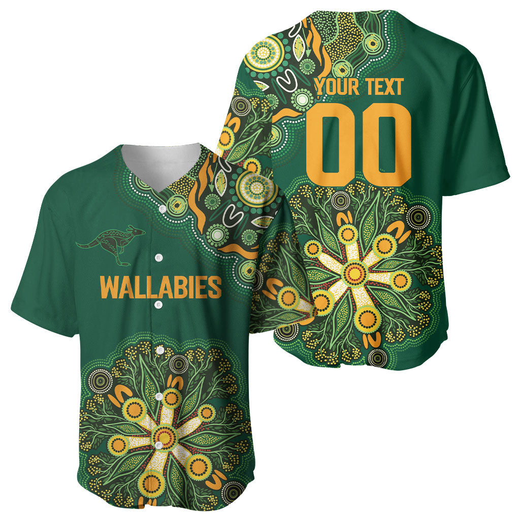 Australia Rugby National Heritage Custom Baseball Jersey Indigenous Aboriginal Dot Art