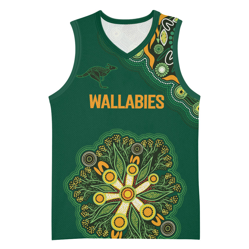Australia Rugby National Heritage Custom Basketball Jersey Indigenous Aboriginal Dot Art