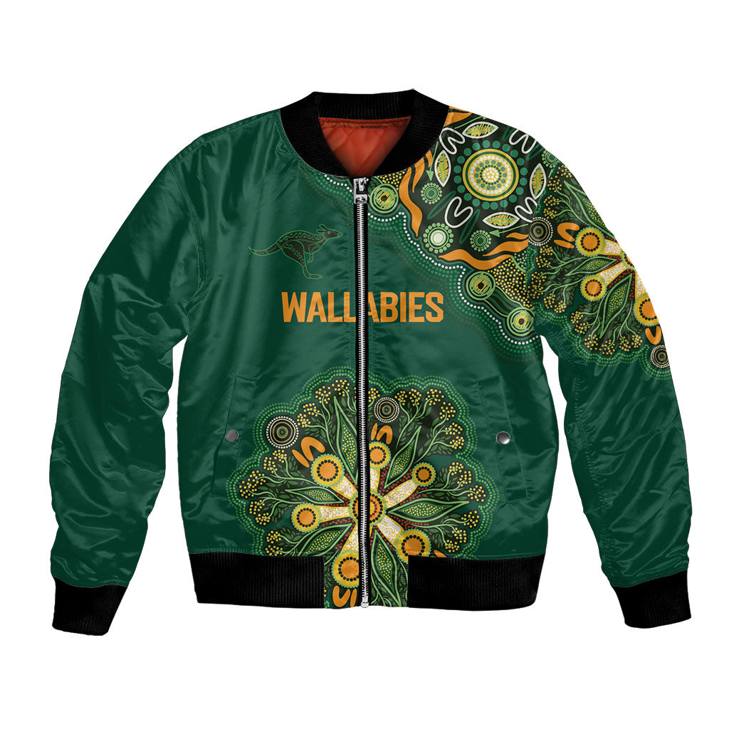 Australia Rugby National Heritage Custom Bomber Jacket Indigenous Aboriginal Dot Art