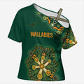 Australia Rugby National Heritage Custom Cross Shoulder Shirt Indigenous Aboriginal Dot Art