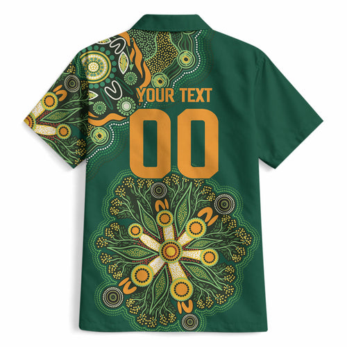 Australia Rugby National Heritage Custom Hawaiian Shirt Indigenous Aboriginal Dot Art