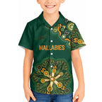Australia Rugby National Heritage Custom Hawaiian Shirt Indigenous Aboriginal Dot Art