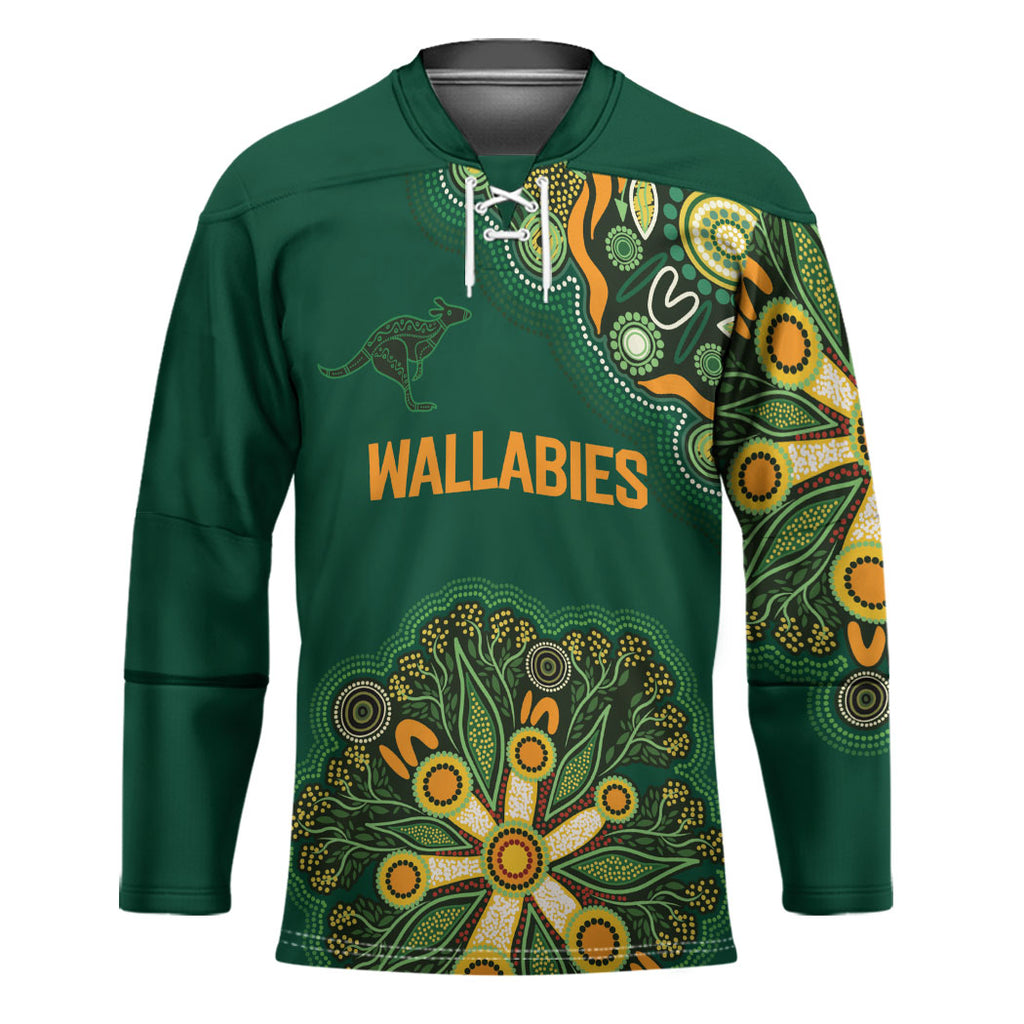Australia Rugby National Heritage Custom Hockey Jersey Indigenous Aboriginal Dot Art