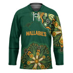 Australia Rugby National Heritage Custom Hockey Jersey Indigenous Aboriginal Dot Art