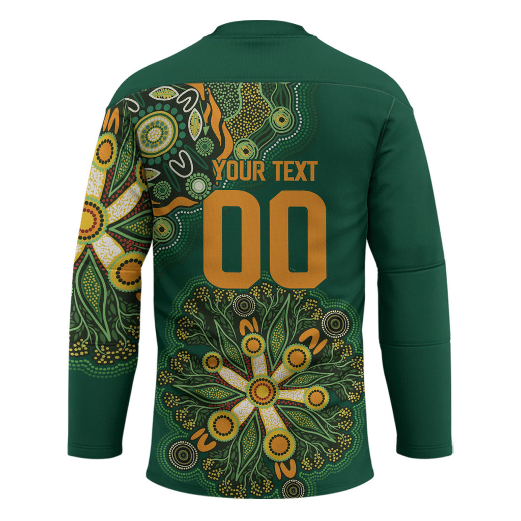 Australia Rugby National Heritage Custom Hockey Jersey Indigenous Aboriginal Dot Art