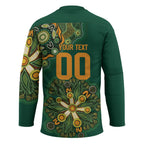 Australia Rugby National Heritage Custom Hockey Jersey Indigenous Aboriginal Dot Art