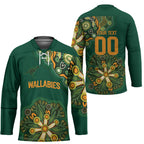 Australia Rugby National Heritage Custom Hockey Jersey Indigenous Aboriginal Dot Art