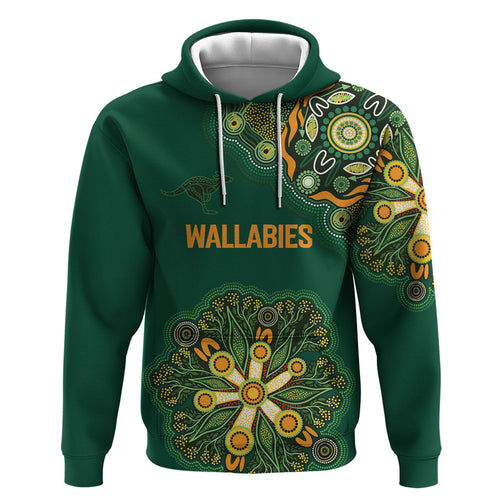 Australia Rugby National Heritage Custom Hoodie Indigenous Aboriginal Dot Art