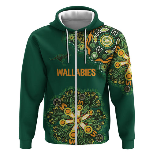 Australia Rugby National Heritage Custom Hoodie Indigenous Aboriginal Dot Art